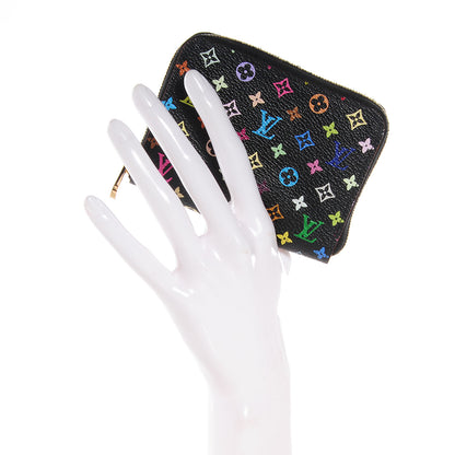 Louis Vuitton Monogram Multicolor Zippy Coin Purse Black Grenade 2 of 7