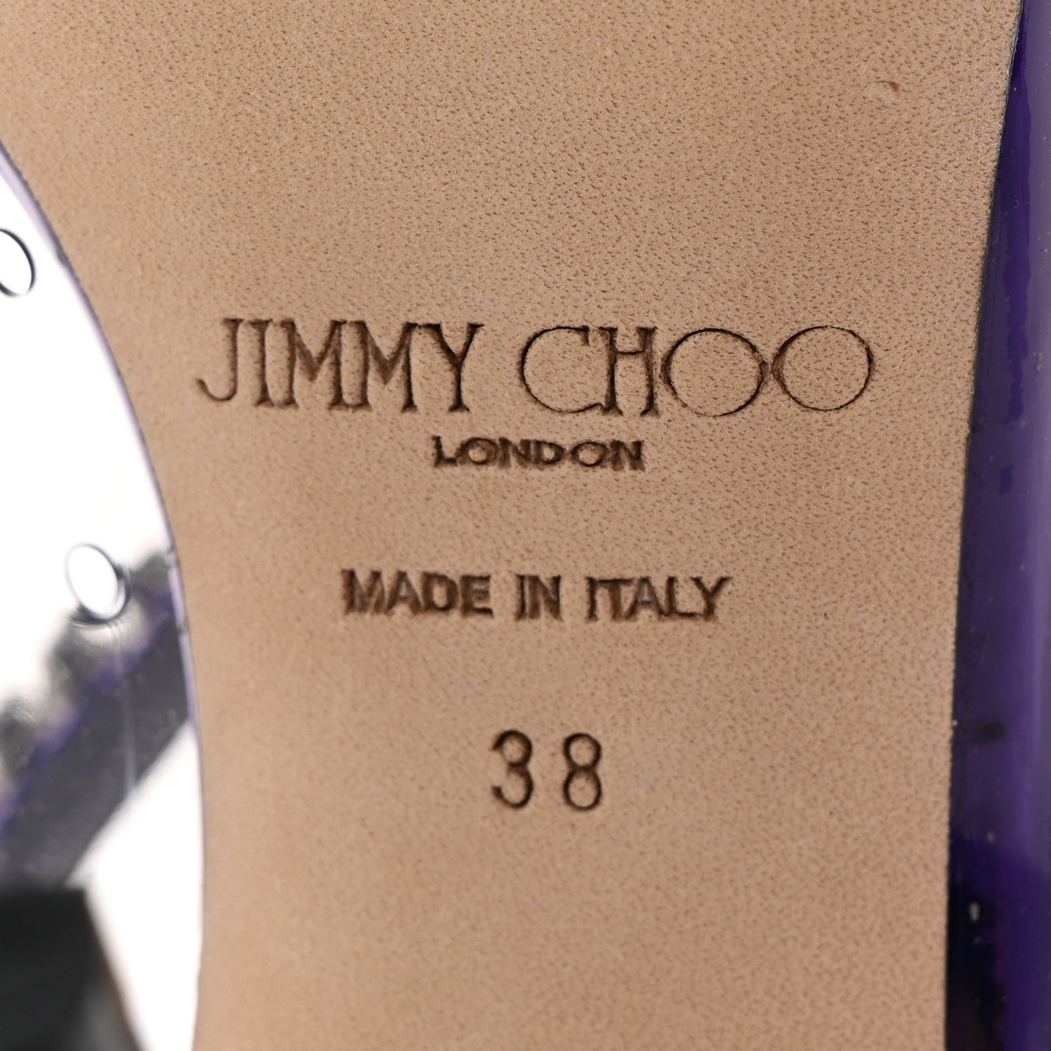 Jimmy Choo Plexi Crystal Bing 100 Pumps 38 Cassis 6 of 10
