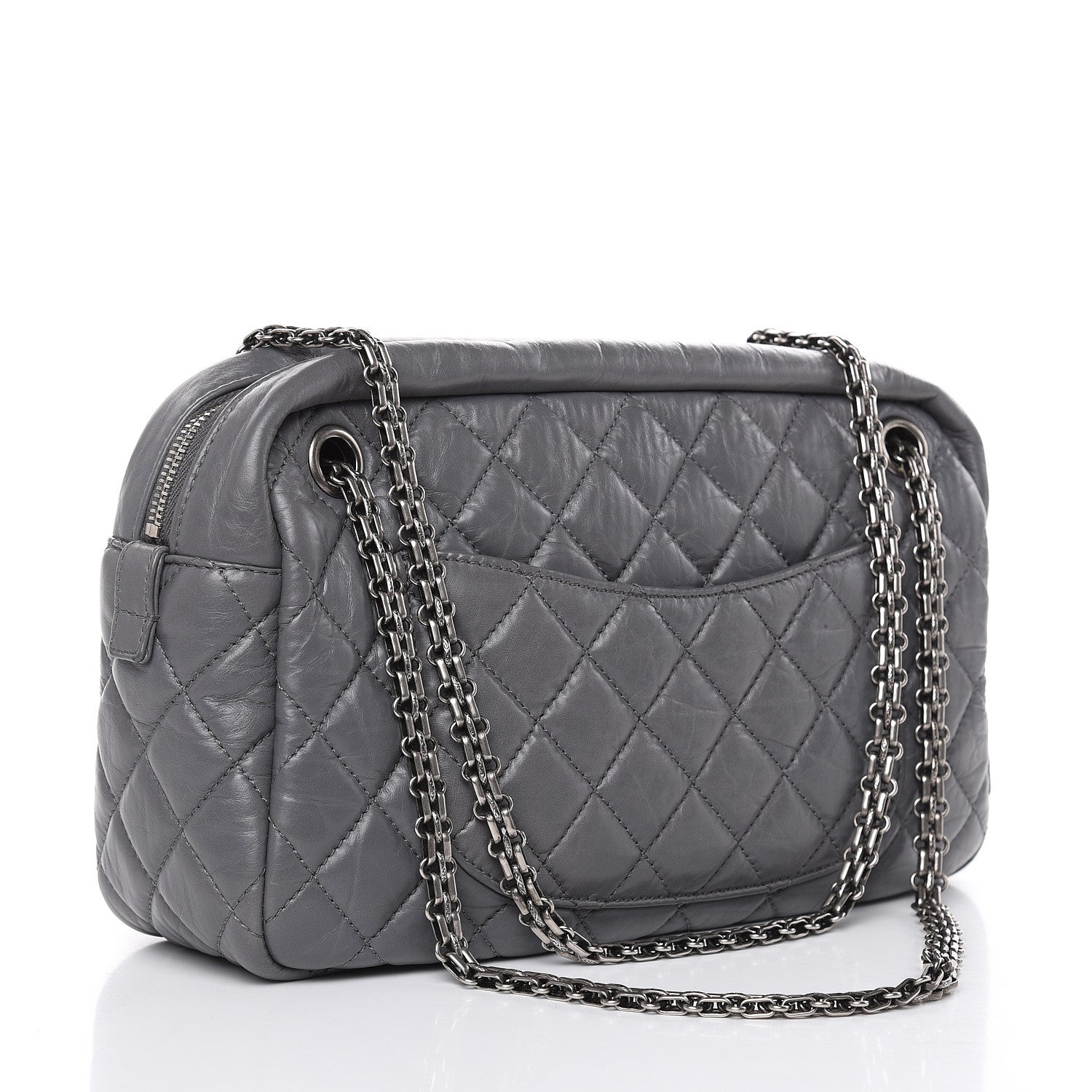 Chanel Aged Calfskin Medium Reissue Camera Case Grey 3 of 13