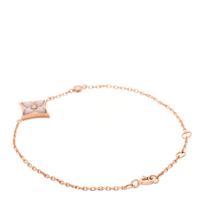 Louis Vuitton 18K Pink Gold Diamond Pink Mother of Pearl Color Blossom BB Star Bracelet 2 of 3