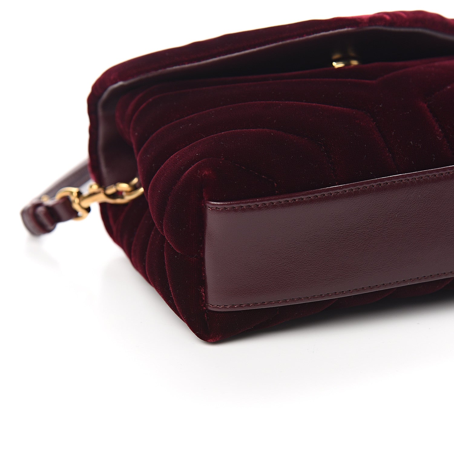 Saint Laurent Velvet Y Quilted Monogram Toy Loulou Crossbody Bag French Burgundy 7 of 9