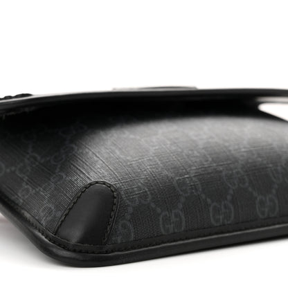 Gucci GG Supreme Monogram Web Slim Belt Bag Black Grey 9 of 19