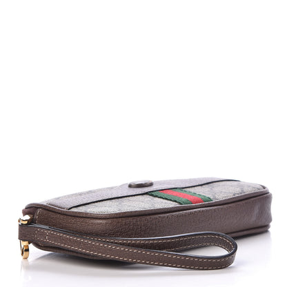 Gucci GG Supreme Monogram Ophidia Phone Case Wristlet Brown 3 of 10