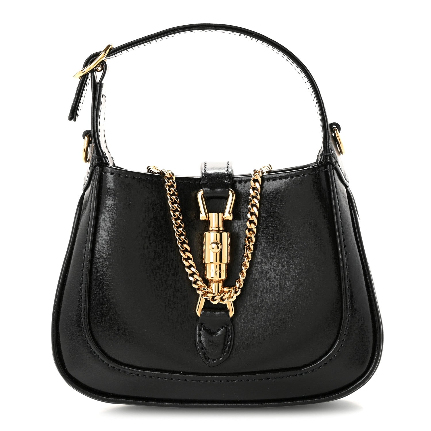 Gucci Boarded Dyana Lux Calfskin Nano Jackie 1961 Hobo Black 1 of 10