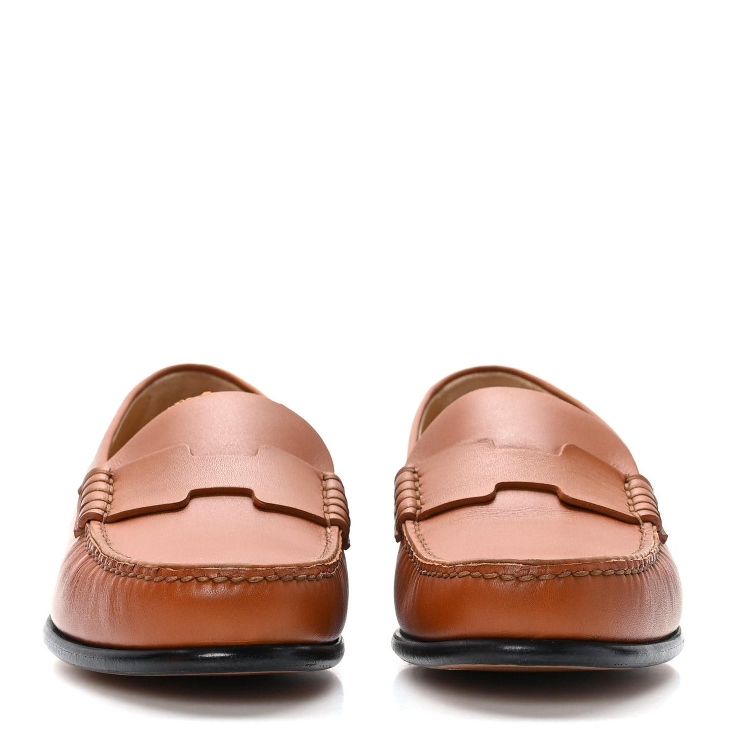 Calfskin Womens Kennedy Loafers 37 Naturel