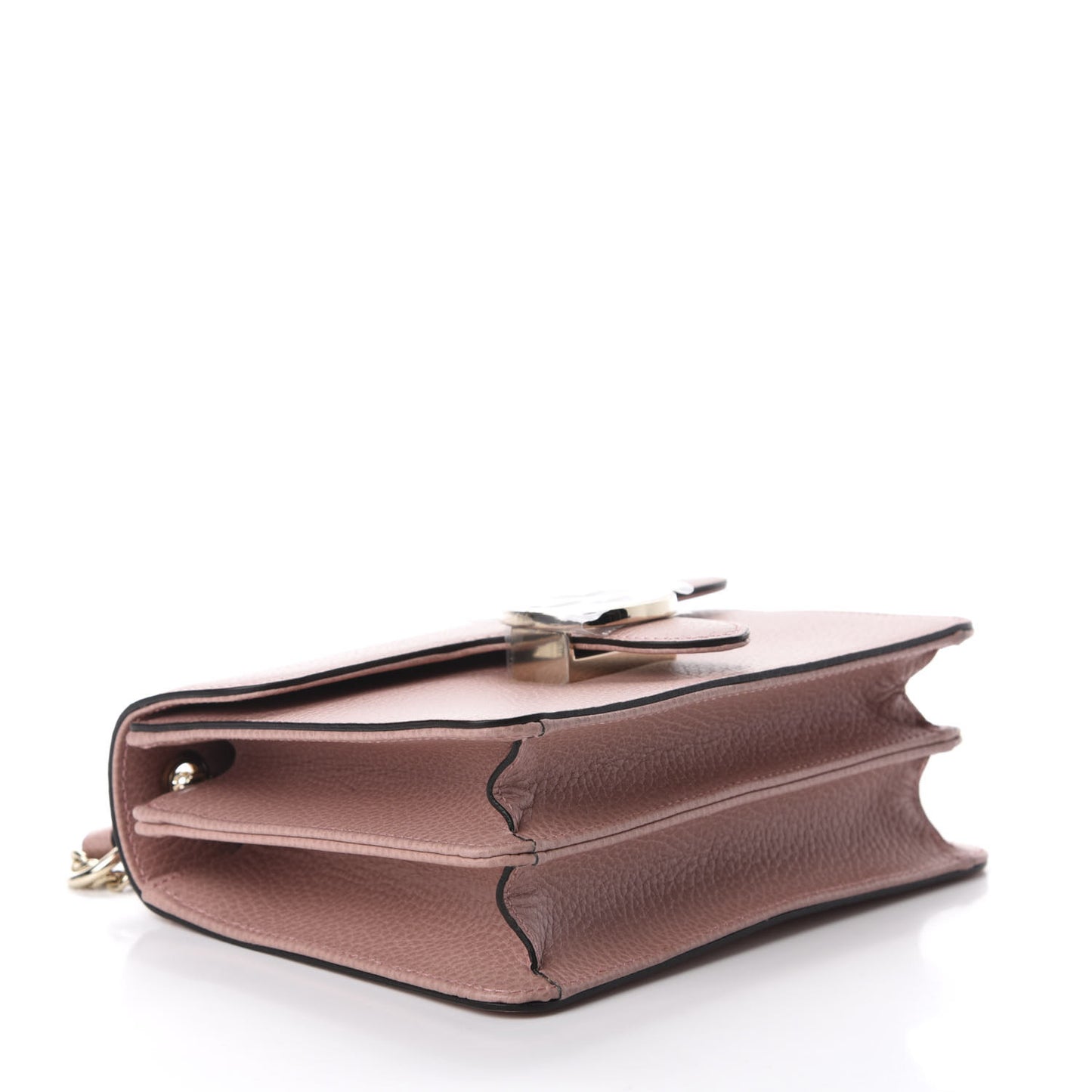Dollar Calfskin Small Interlocking G Shoulder Bag Soft Pink