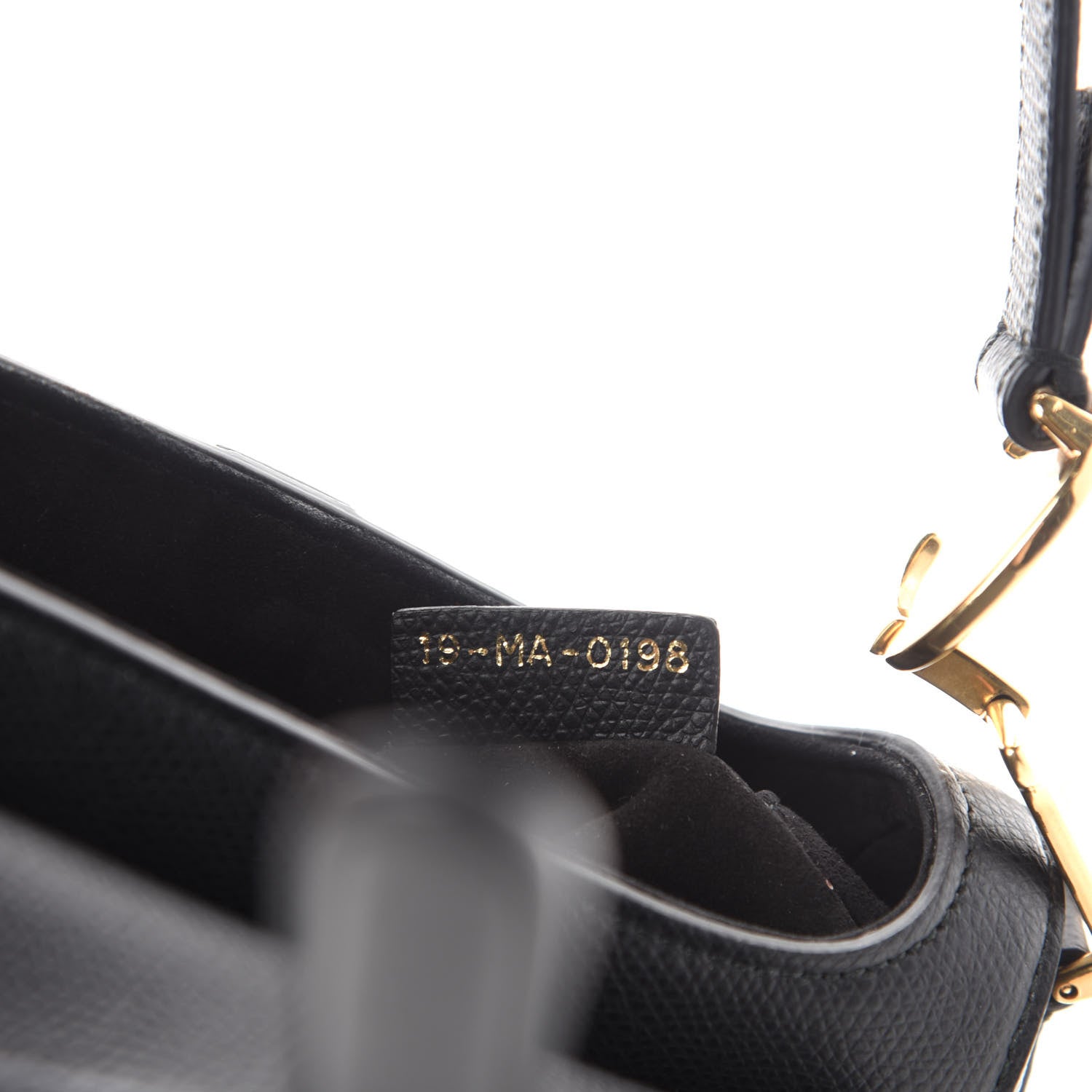 Christian Dior Grained Calfskin Mini Saddle Bag Black 9 of 11