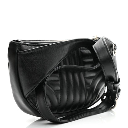 Prada Soft Calfskin Impunture Diagramme Belt Bag Black 3 of 10