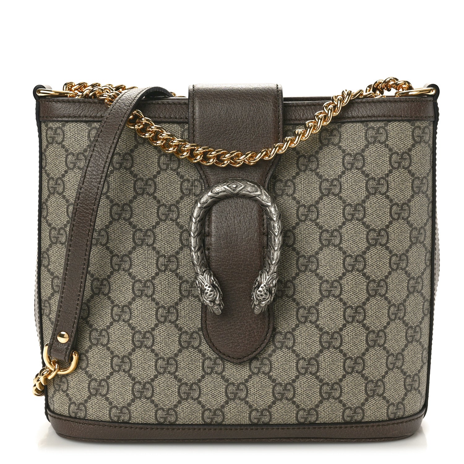 Gucci GG Supreme Monogram Medium Dionysus Bucket Bag Beige New Acero 1 of 10