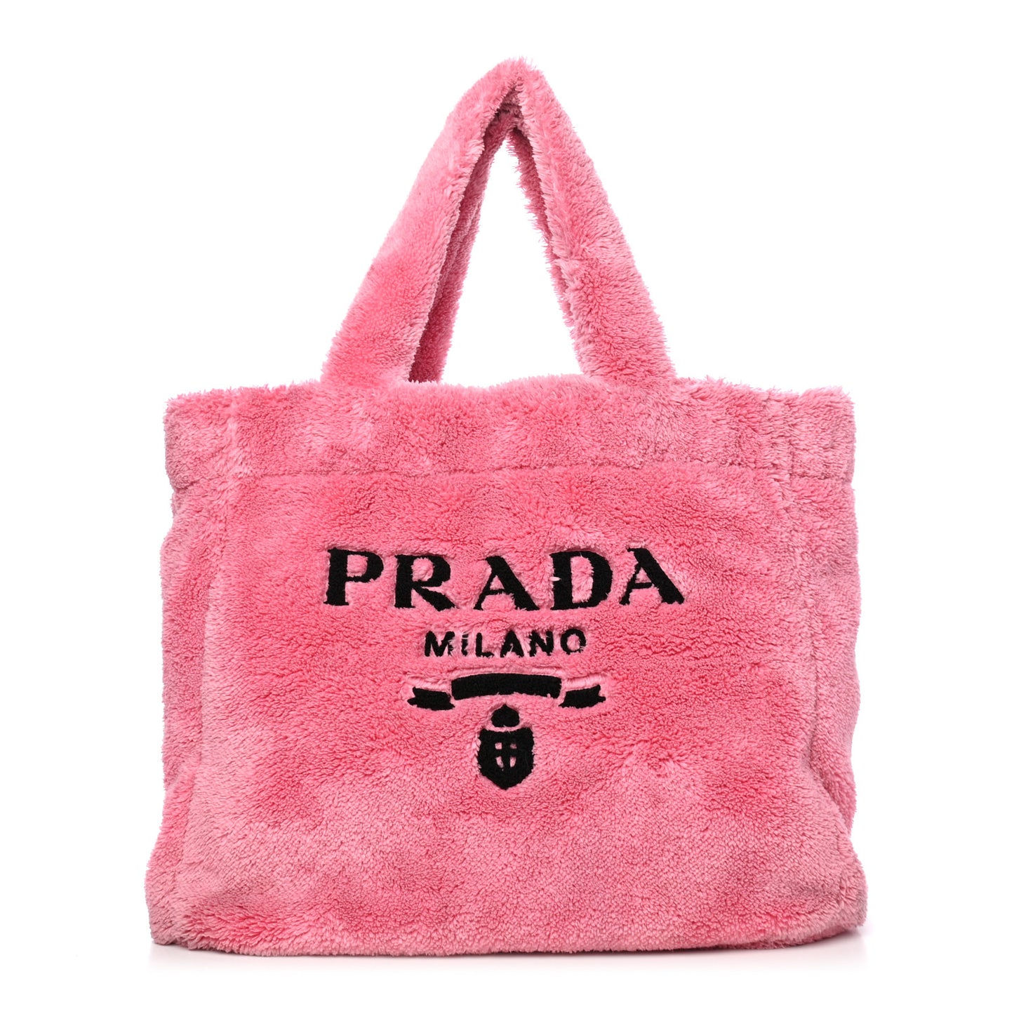 Terry Cloth Tote Bag Petalo Black