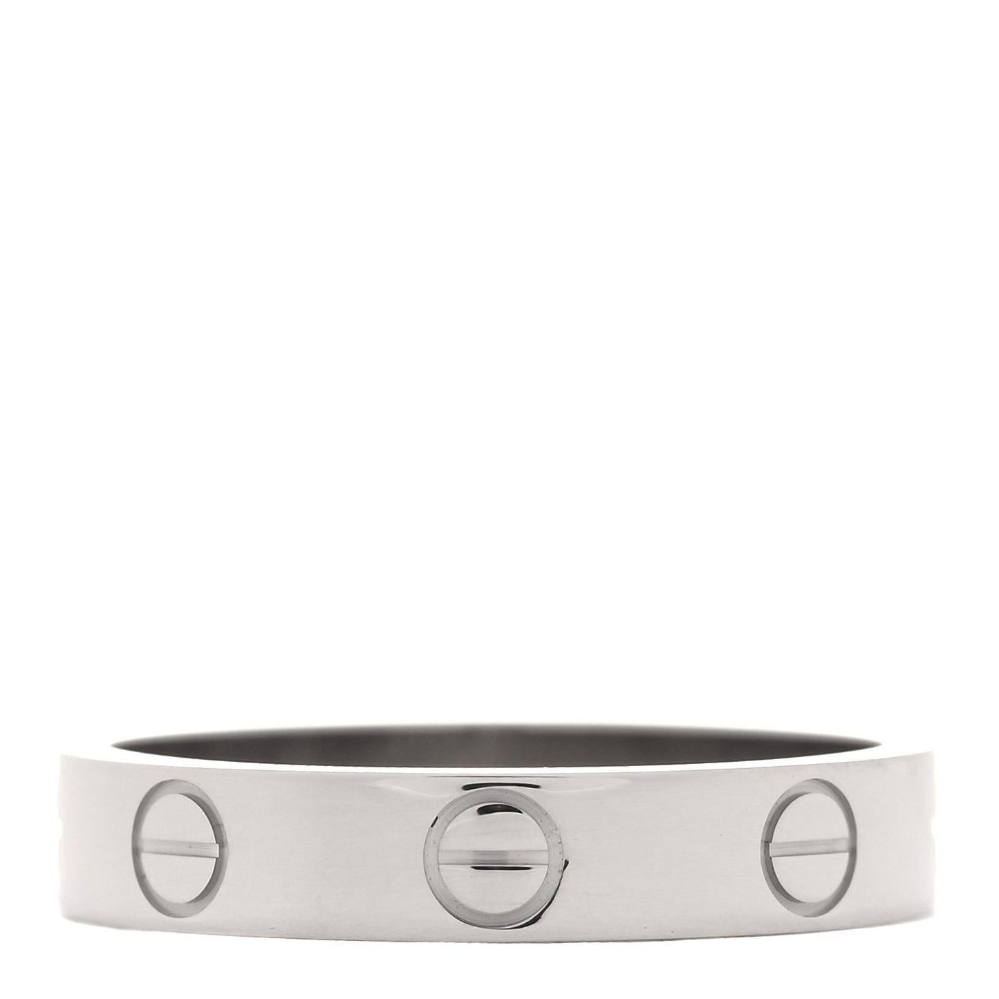 18K White Gold 3.5mm LOVE Wedding Band Ring 52 6