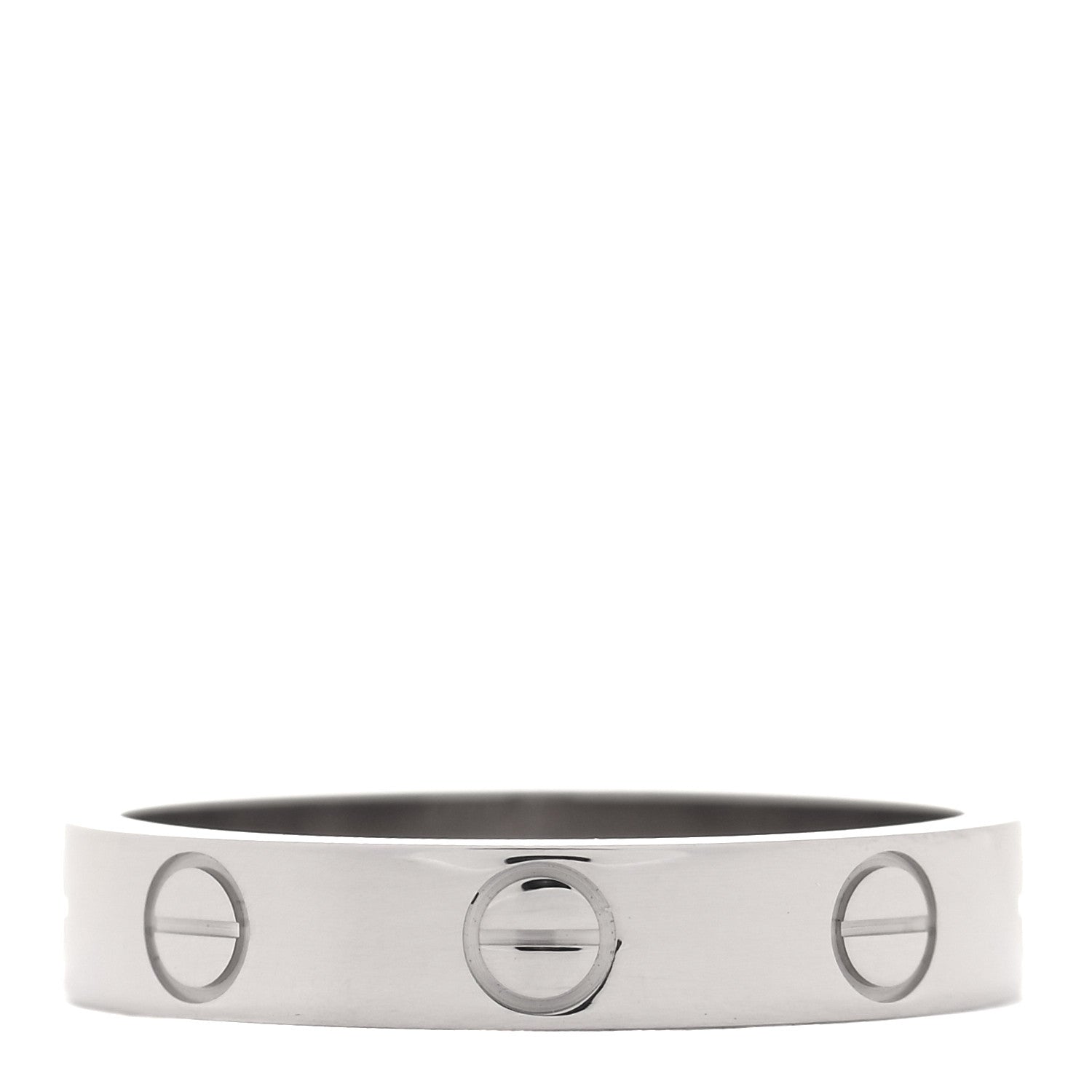 Cartier 18K White Gold 3.5mm LOVE Wedding Band Ring 52 6 3 of 6