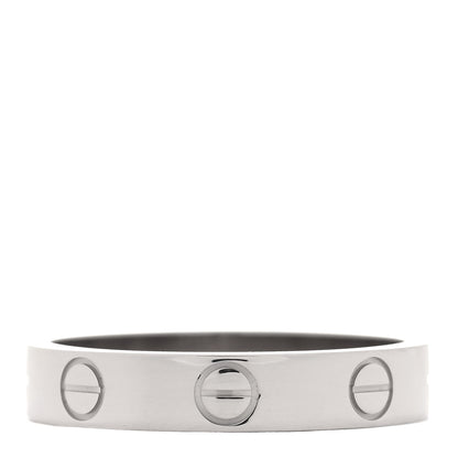 Cartier 18K White Gold 3.5mm LOVE Wedding Band Ring 52 6 3 of 6