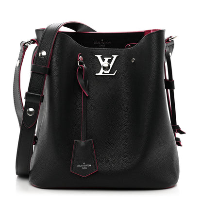 Louis Vuitton Calfskin Lockme Bucket Black 1 of 9