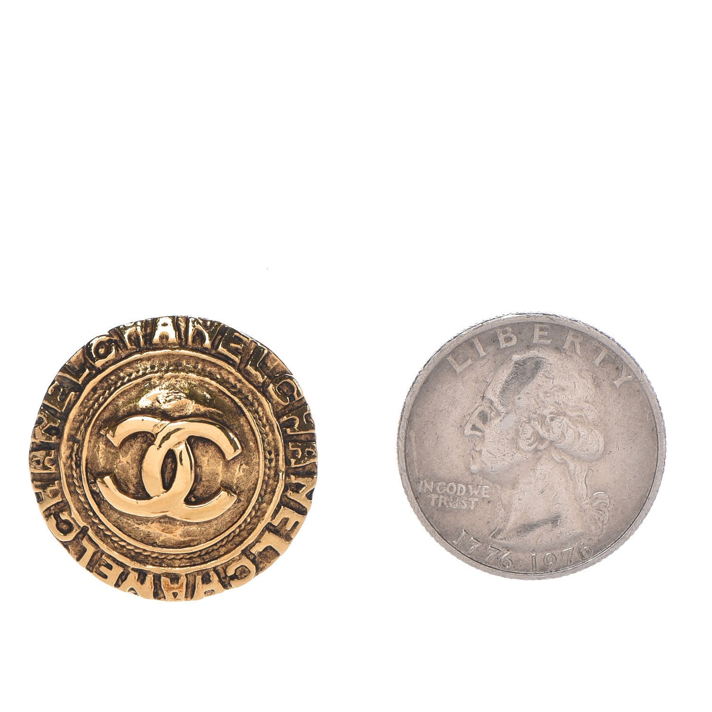CC Clip On Earrings Gold
