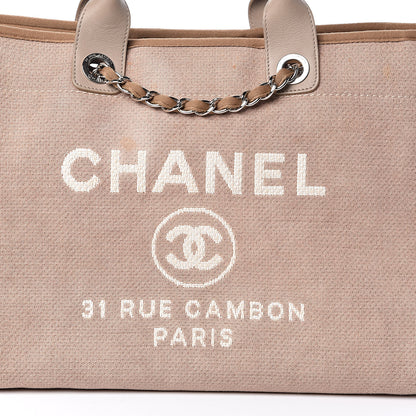 Chanel Canvas Large Deauville Tote Beige 9 of 9