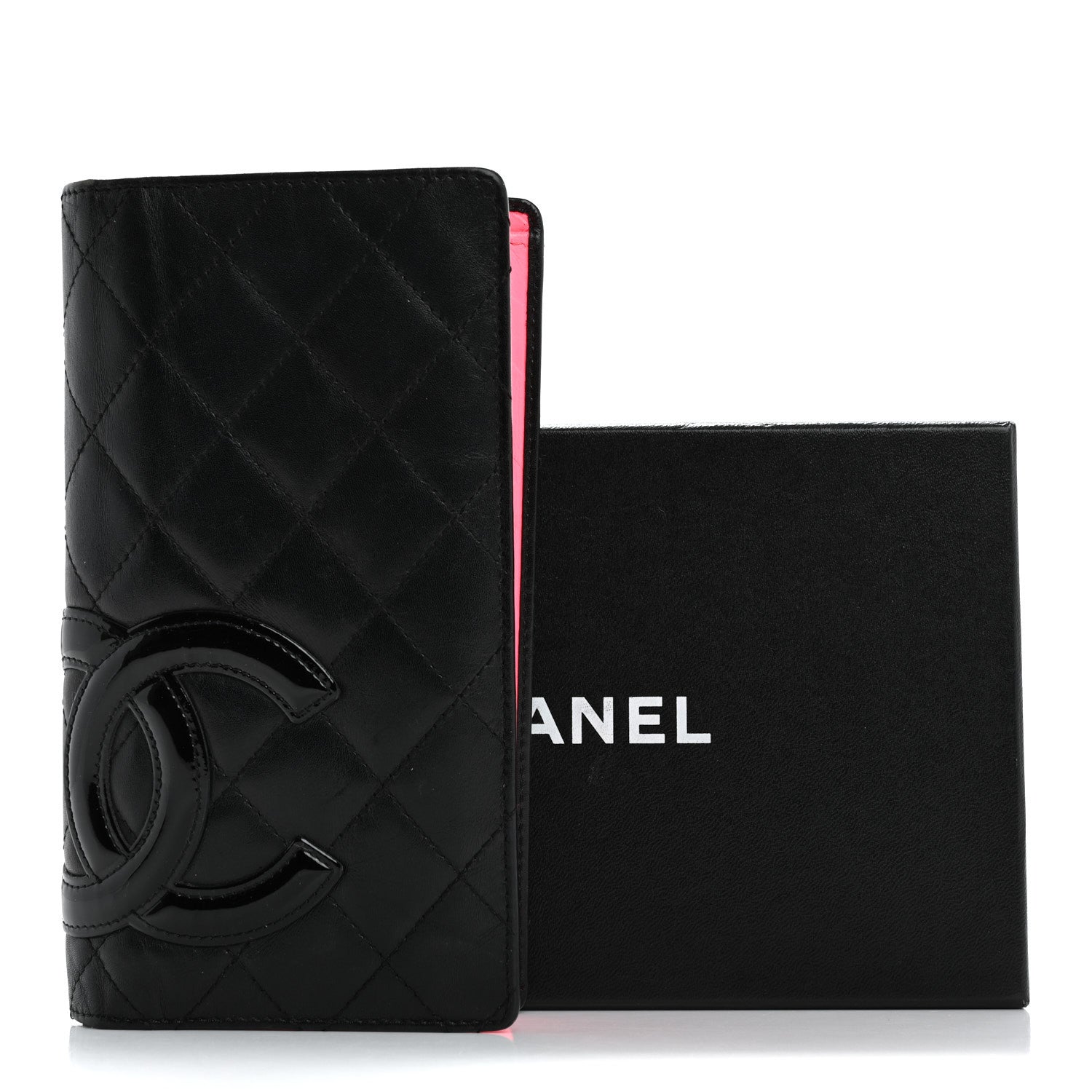 Chanel Calfskin Quilted Cambon Yen Wallet Black 19 of 19
