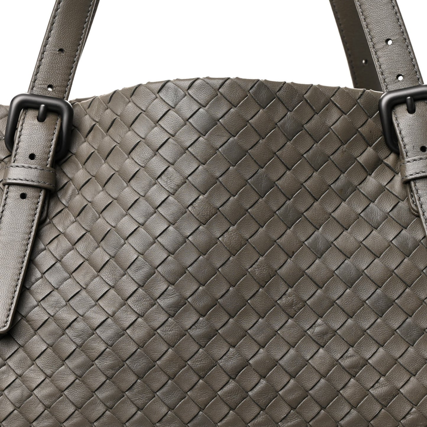 Nappa Intrecciato Large Seamless Tote  Taupe Grey