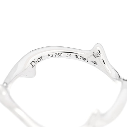 Christian Dior 18K White Gold Bois de Rose Ring 53 6.5 3 of 4