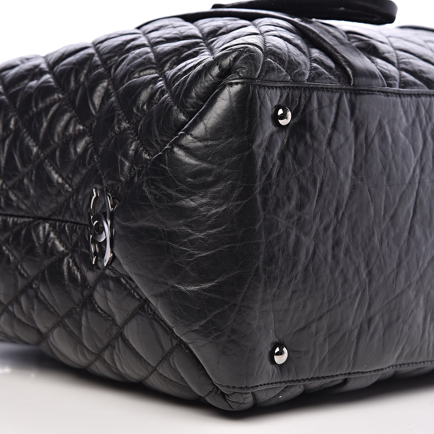 Chanel Distressed Lambskin Vintage Ligne Lady Braid XL Tote Black 10 of 12