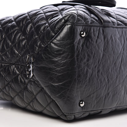 Chanel Distressed Lambskin Vintage Ligne Lady Braid XL Tote Black 10 of 12