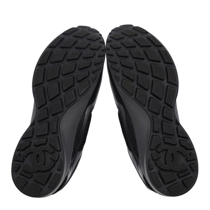 Chanel Mesh Calfskin CC Sneakers  39.5 Black Silver 7 of 10