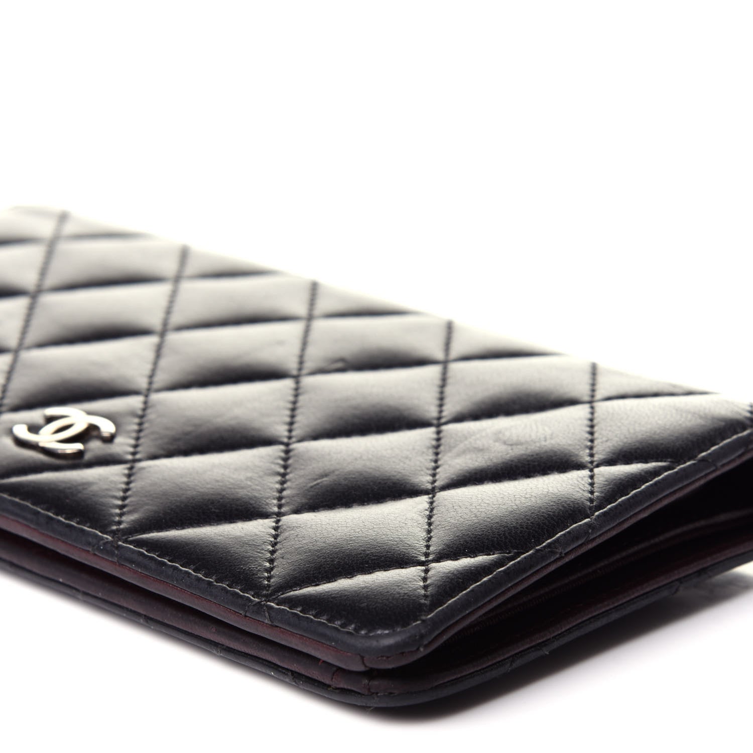 Chanel Lambskin Quilted Yen Wallet Black 9 of 15