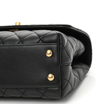 Chanel Calfskin Strass Quilted Mini Coco Handle Flap Black 10 of 10