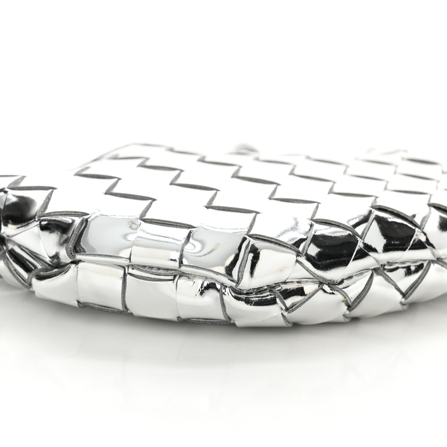 Bottega Veneta Mirror Laminated Nappa Intrecciato Mini Sardine Bag Silver 8 of 10
