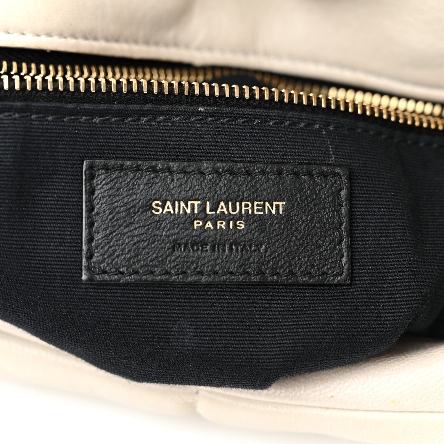 Saint Laurent Lambskin Quilted Small Loulou Puffer Monogram Chain Satchel Blanc Vintage 7 of 12