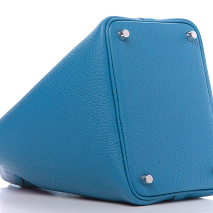 Hermes Taurillon Clemence Matte Alligator Picotin Lock Touch 18 PM Mykonos 6 of 13