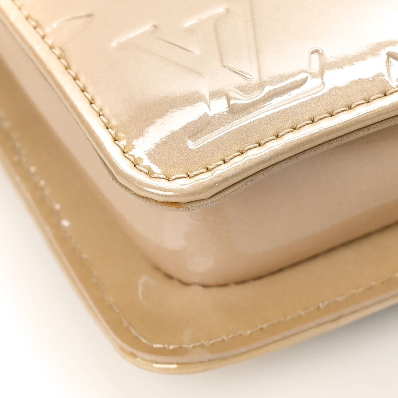 Louis Vuitton Vernis Lexington Fleurs Pochette Beige 8 of 9