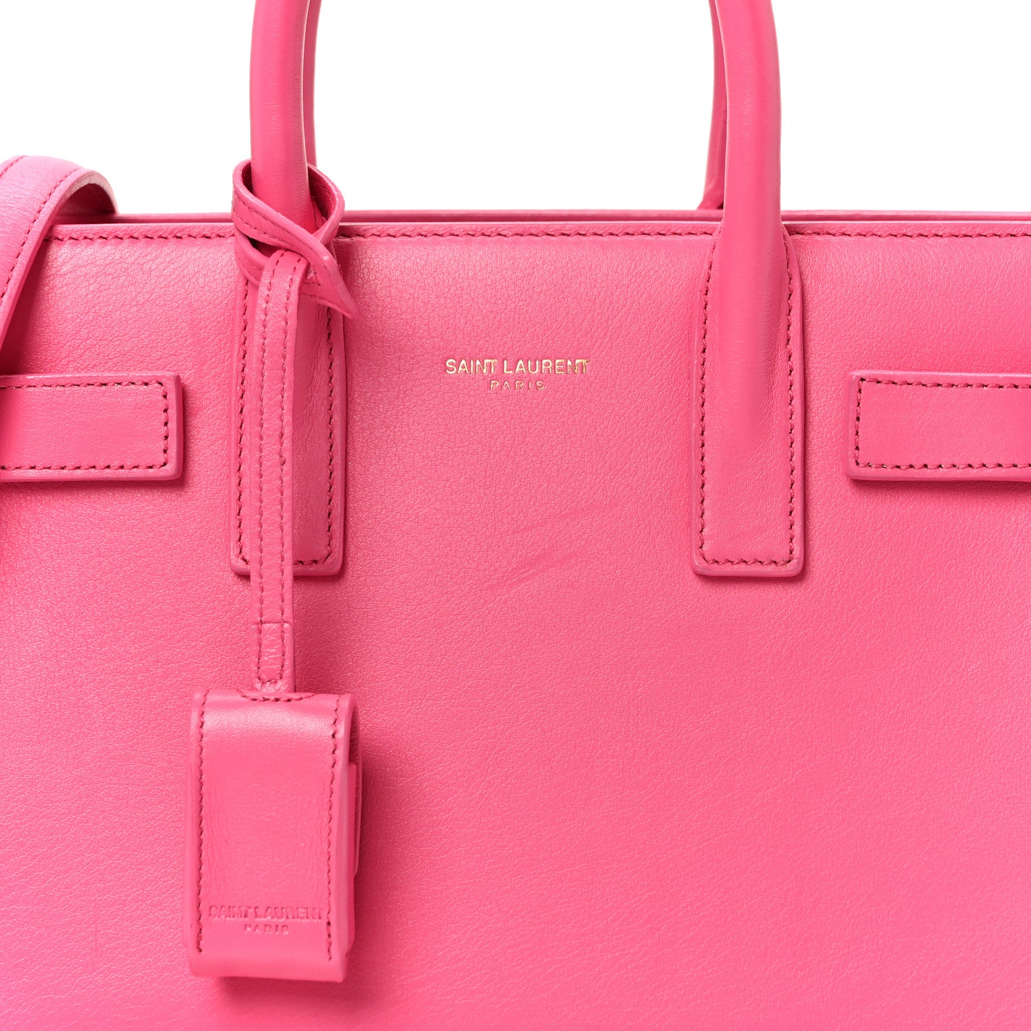 Saint Laurent Calfskin Nano Sac De Jour Lipstick Fuchsia 8 of 11