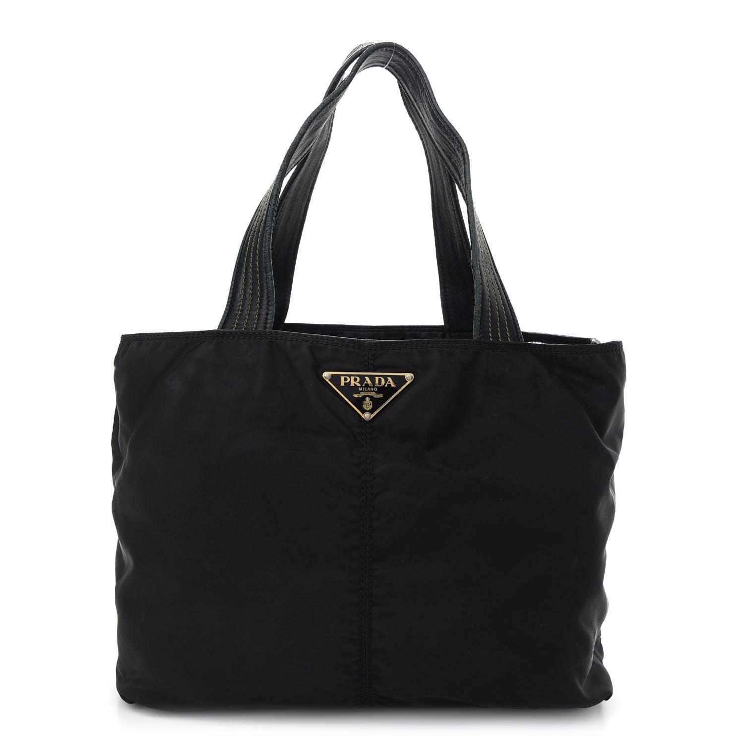 Prada Nylon Calfskin Vela Tote Black 1 of 12