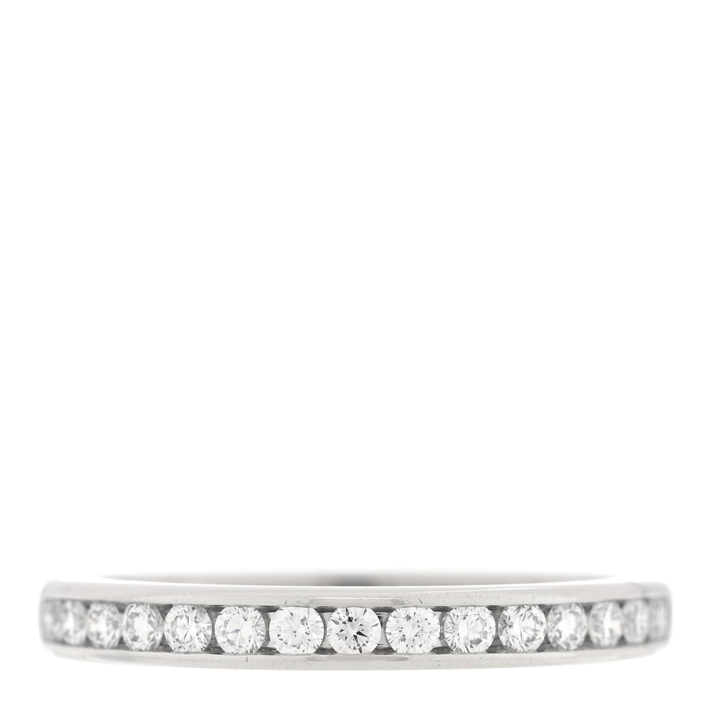 Platinum Diamond 2.5mm Half Circle Wedding Band Ring 51 5.75