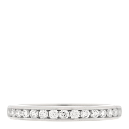 Tiffany Platinum Diamond 2.5mm Half Circle Wedding Band Ring 51 5.75 1 of 4