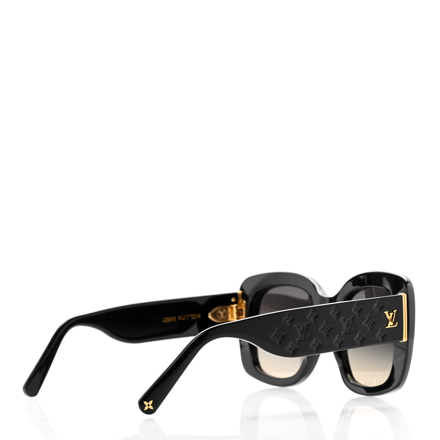 Louis Vuitton Square LV Empreinte Square Sunglasses Z1611W Black 4 of 6