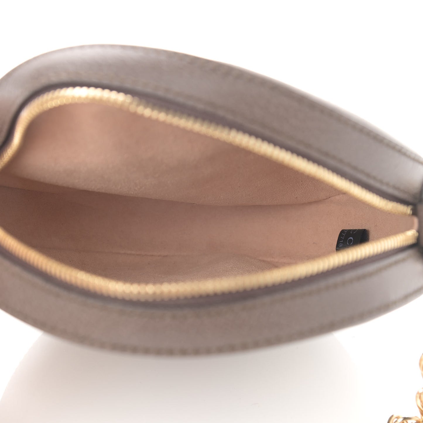 GG Supreme Monogram Web Mini Ophidia Round Shoulder Bag Brown