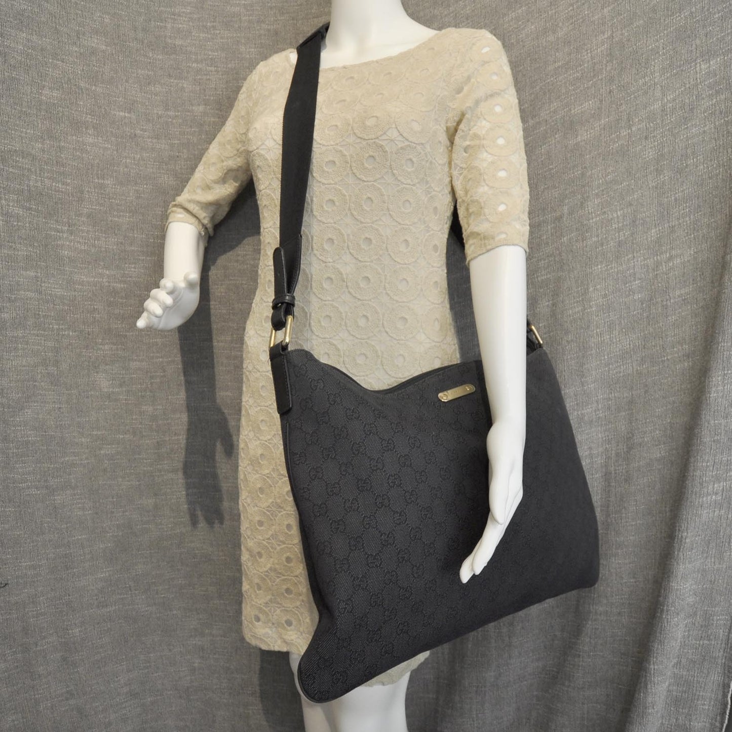Monogram Large Messenger Bag Black