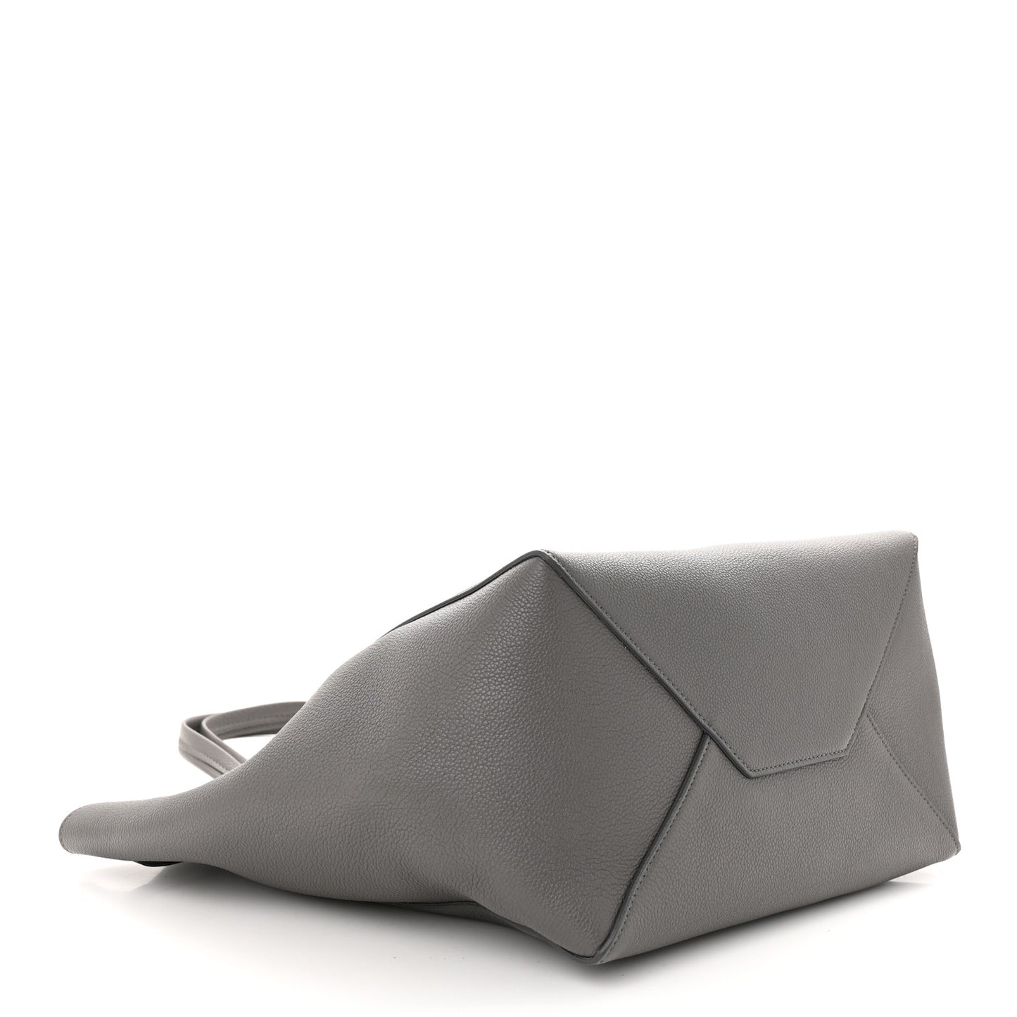 Soft Grained Calfskin Small Belt Cabas Phantom Medium Grey