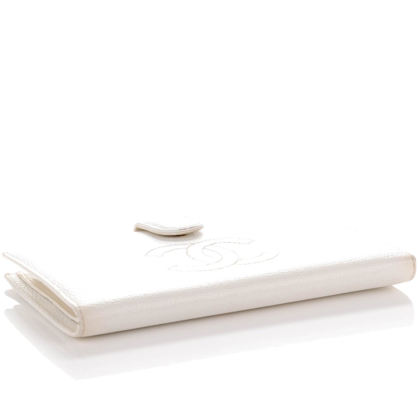 Caviar Timeless CC French Wallet White