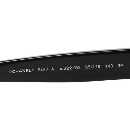 Chanel Acetate Chain Square Sunglasses 5487-A Black 6 of 8
