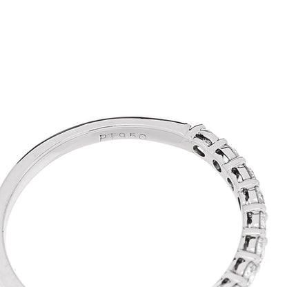 Tiffany Platinum Diamond .27ctw 2.2mm Half Circle Forever Band Ring 53 6.5 5 of 5