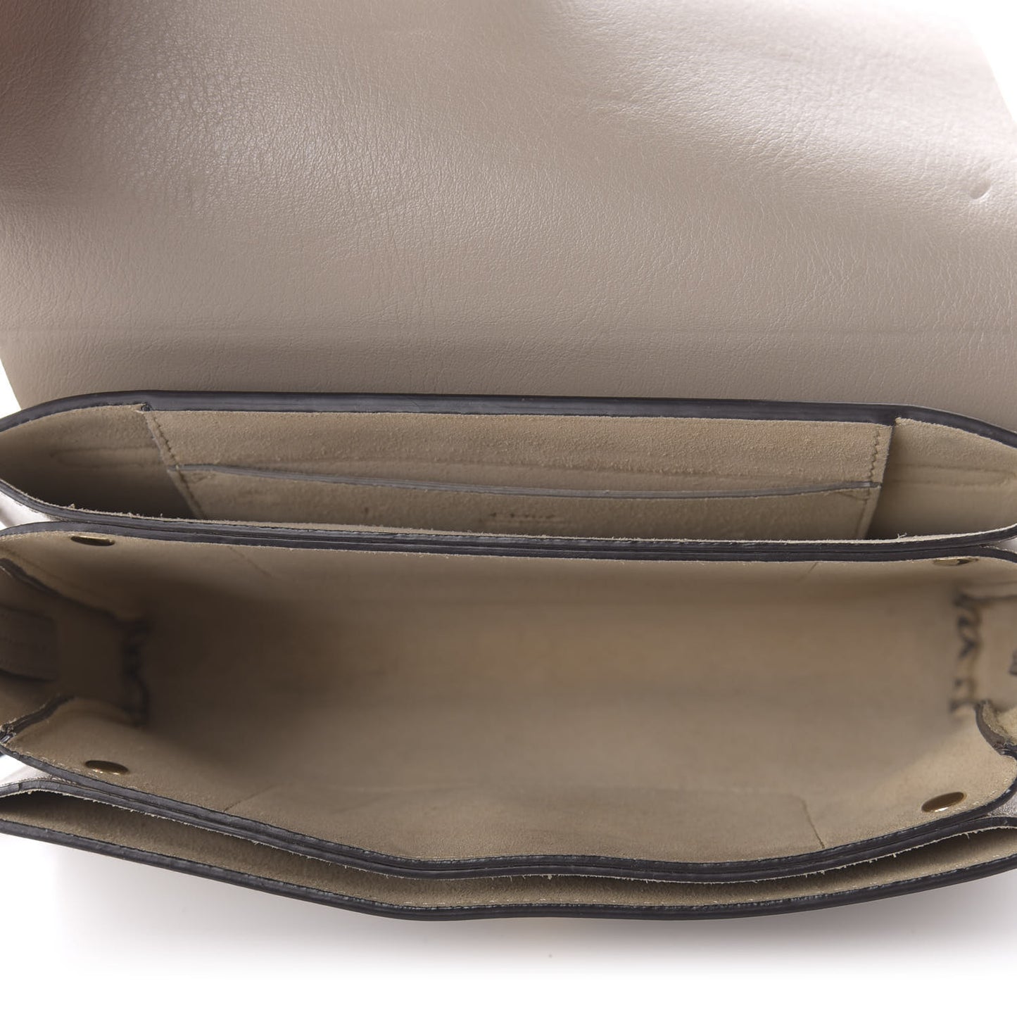 Suede Calfskin Small Faye Shoulder Bag Motty Grey