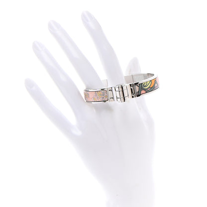 Hermes Enamel Printed Narrow Coup De Fouet Au Bloc Hinged Bracelet S Candeur 2 of 6