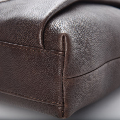 Chanel Caviar Large CC Tuck Tote Dark Brown 10 of 17