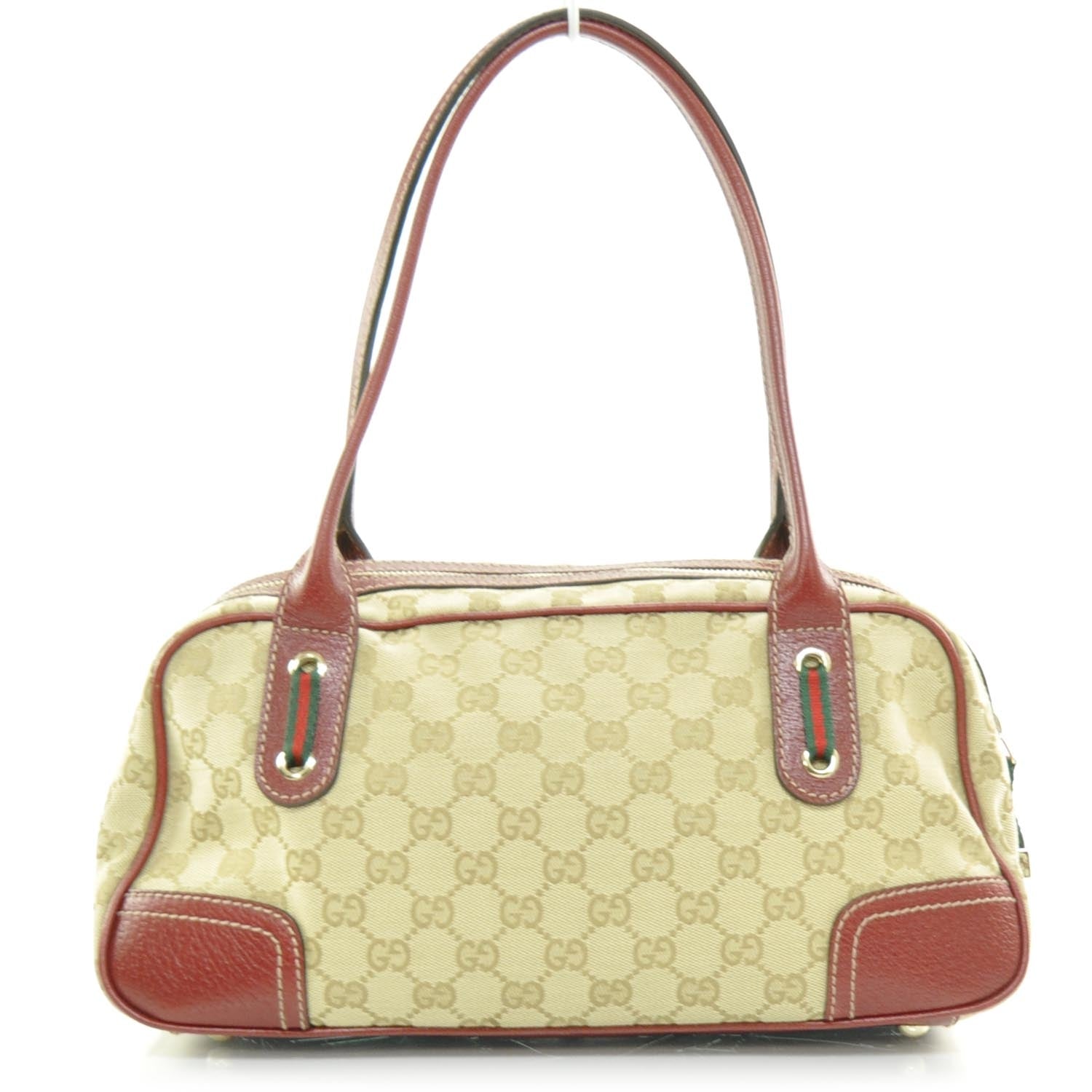 Gucci Monogram Princy Satchel Red 4 of 8