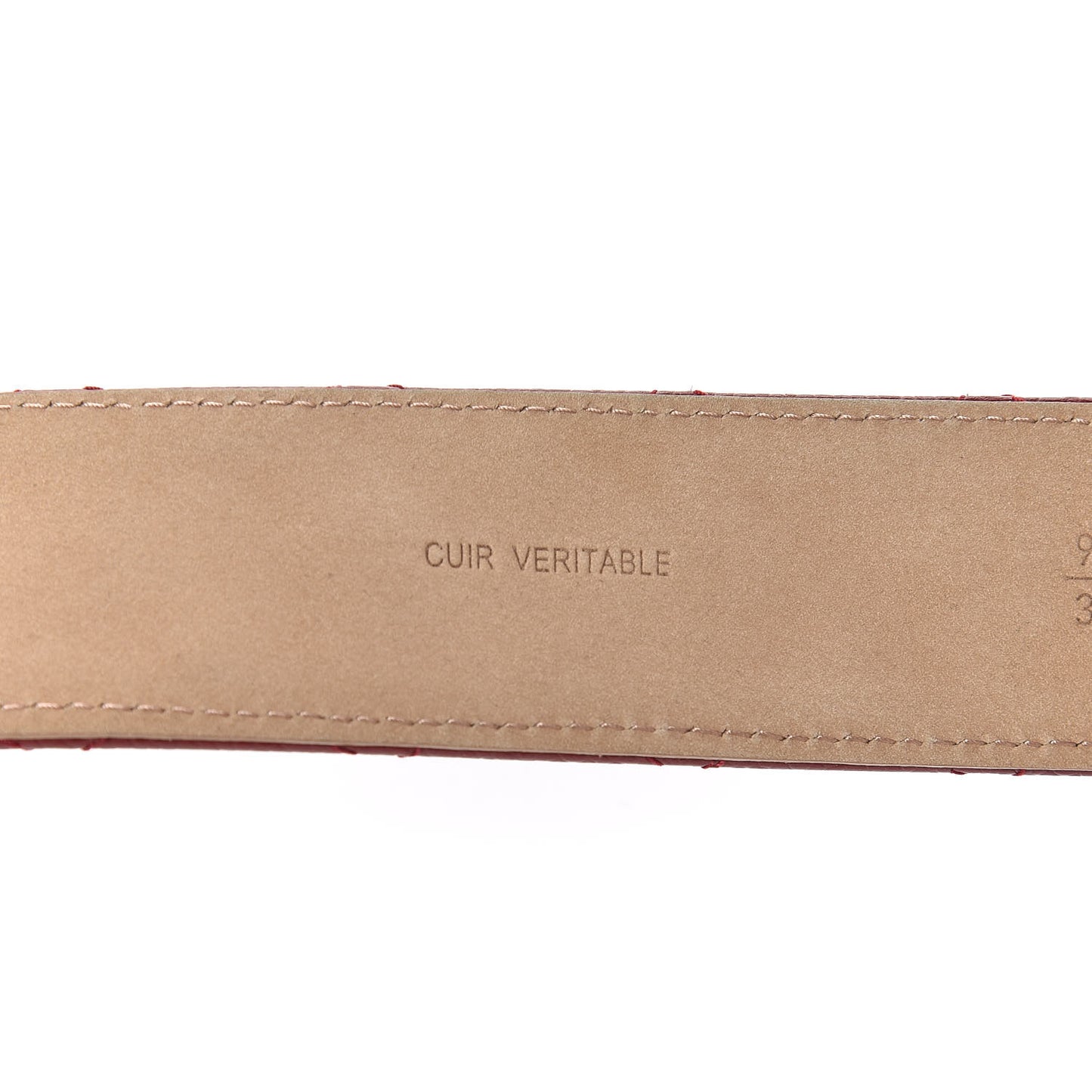 Caviar Quilted CC Belt 95 38 Red