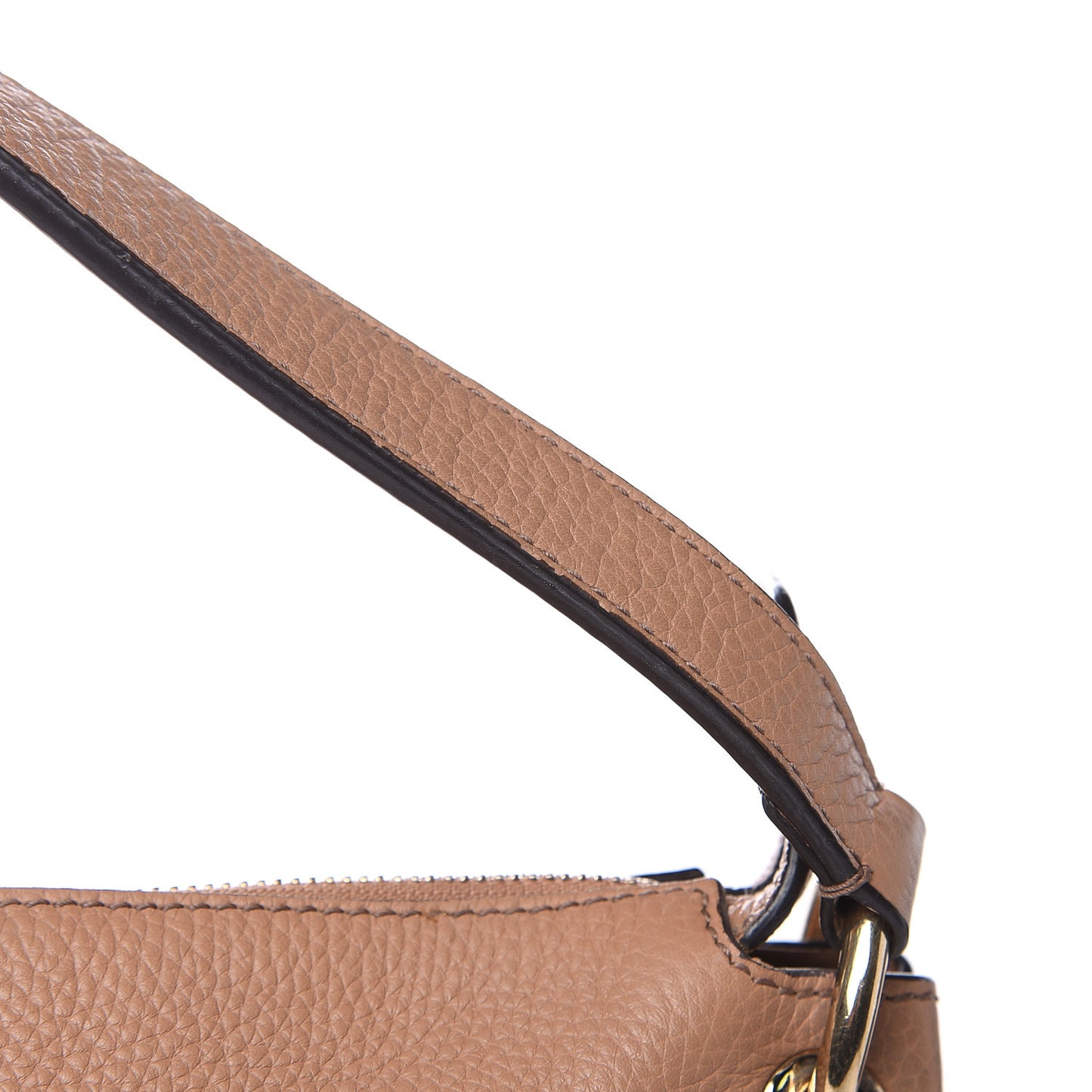 Pebbled Calfskin Large Soho Hobo Camelia
