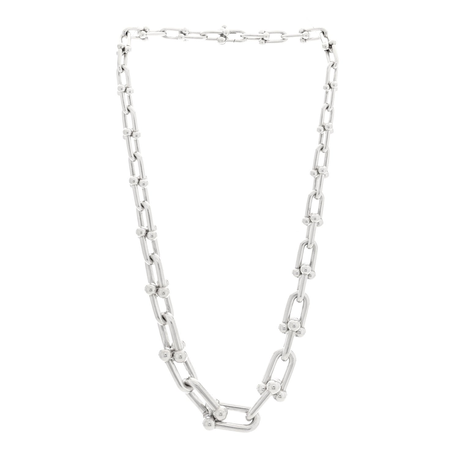 Tiffany Sterling Silver HardWear Graduated Link Necklace 3 of 4